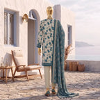 Safina Pop (Vol-02) by A One Textile - 3PC Unstitched Printed Lawn Suit (Ivory Cream)