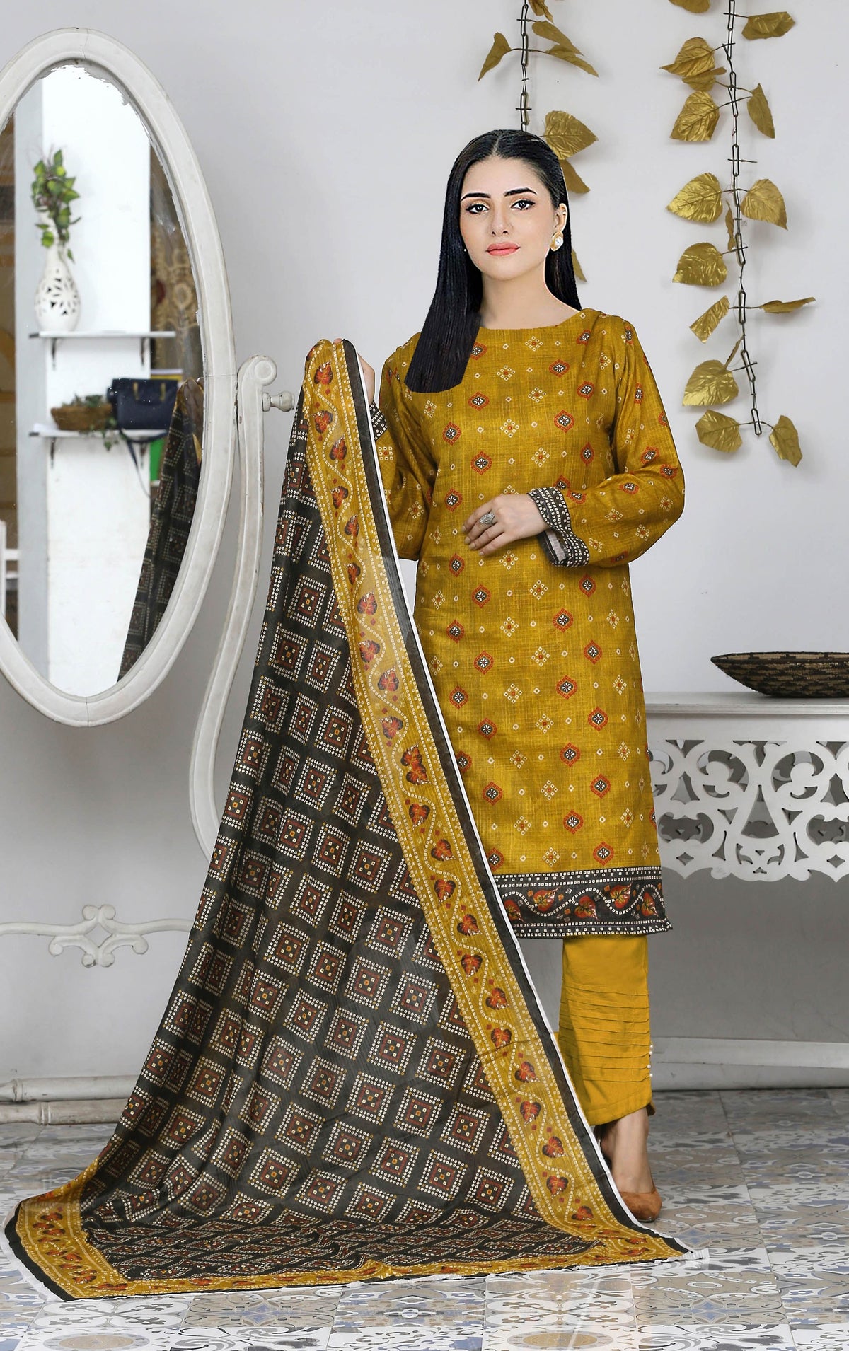 USMAN KASHIF MAHIR DORIA – 3 Piece Unstitched Lawn Suit – CHP-51