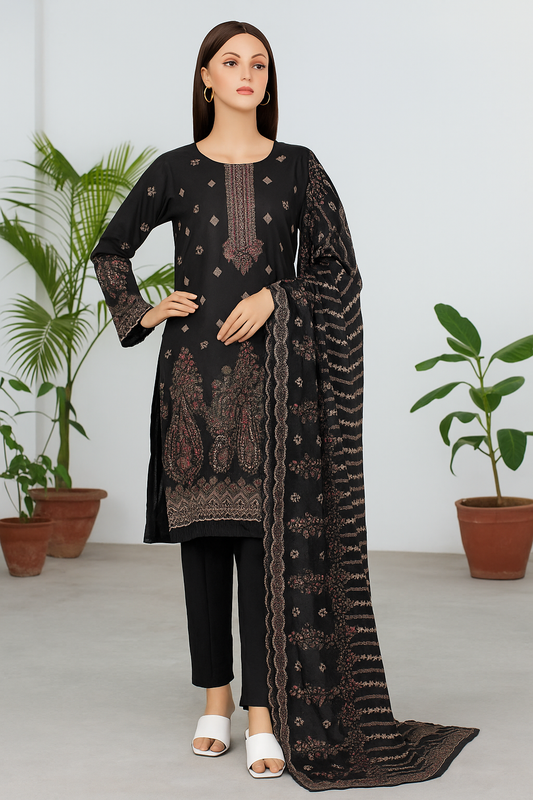 Mishal By SB - Unstitched 3-Piece Heavy Embroidery