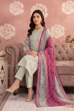 Rimal Vol 87 Embroidery Unstitched 3-Piece Lawn Suit (Light Seafoam)