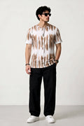 Men’s Dri-Fit Printed Round Neck T-Shirt - Brown
