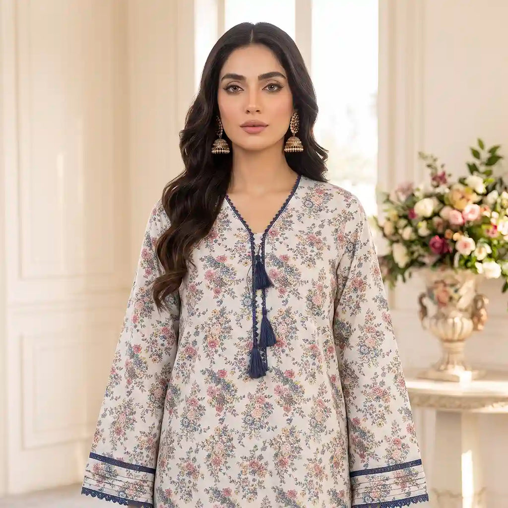 Sana Safinaz 2-Piece Stitched Khaddar Suit (White)