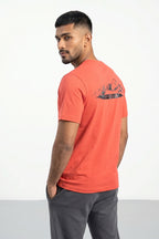 Spyder Men’s Crew Neck Printed T-Shirt – Coral