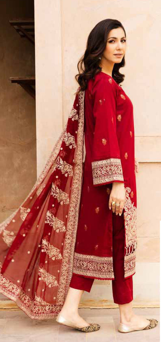 Johra – Rumaisa Embroidered 3 Piece Suit