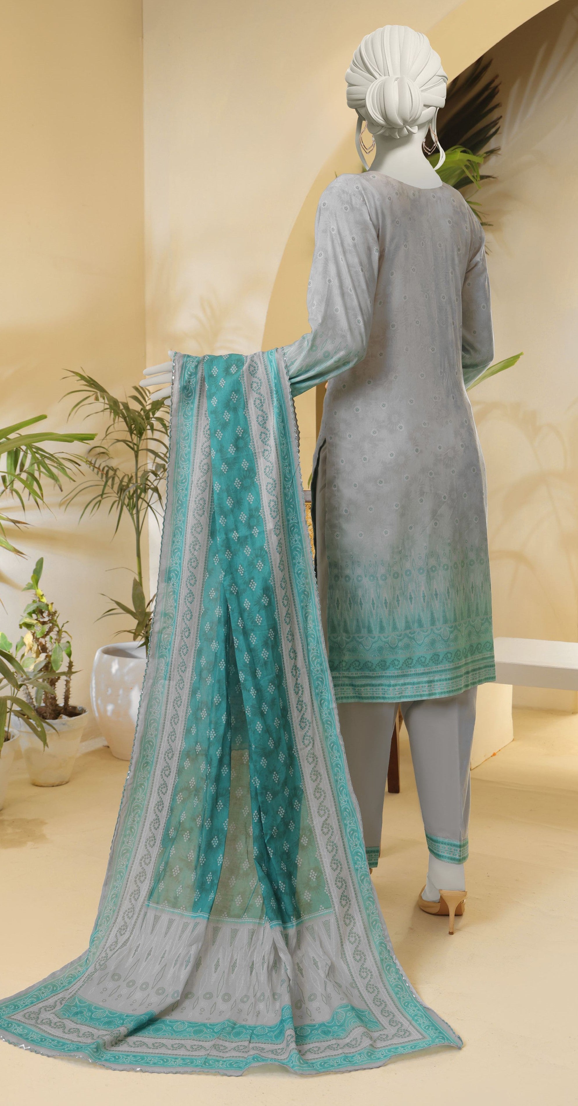 ALMEERAH-FLORAL – Unstitched 3 Piece Lawn Suit