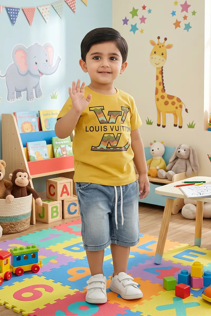 Kids Summer Suit – Soft, Stylish & Made for Play- Yellow