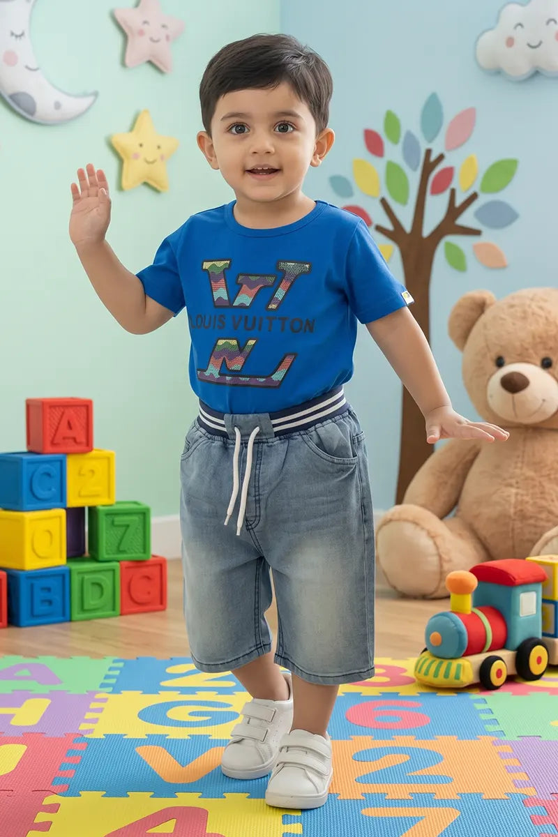 Kids Summer Suit – Soft, Stylish & Made for Play - Blue