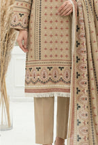 Keyseria By Jaffrani-3PC Unstitch Lawn Chapter-6 (Light Gray)