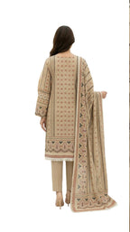 Keyseria By Jaffrani-3PC Unstitch Lawn Chapter-6 (Light Gray)