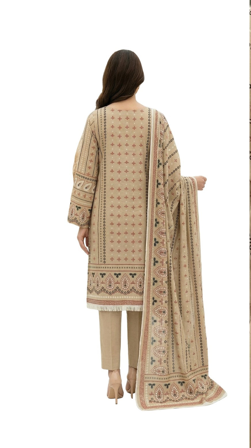 Keyseria By Jaffrani-3PC Unstitch Lawn Chapter-6 (Light Gray)