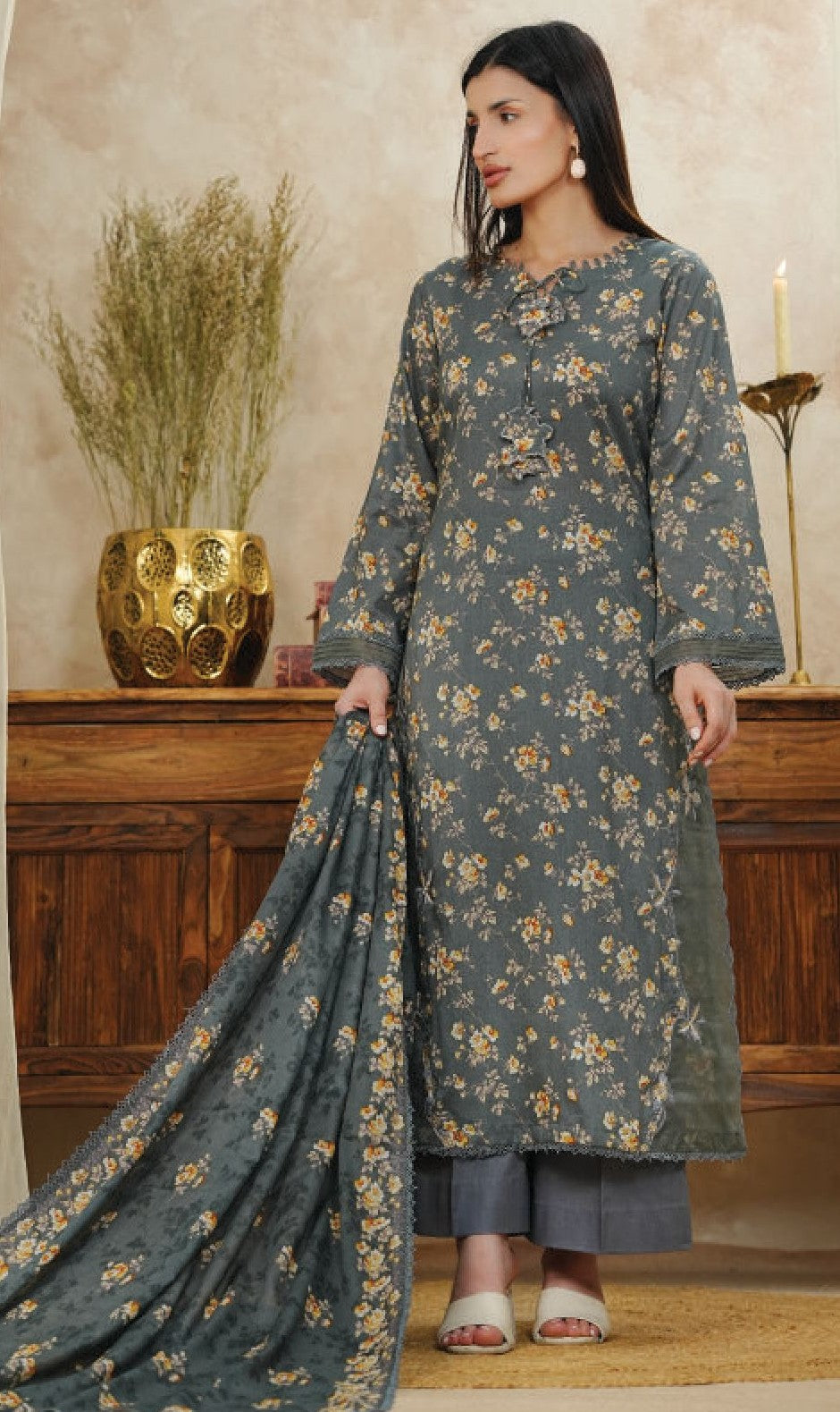 Mor Bagh by Beechtree – 3 Piece Unstitched Lawn Suit