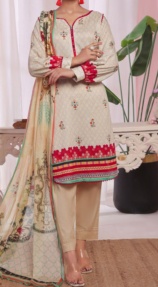 Motiya by Anchal – 3 Piece Digital Lawn Printed Suit