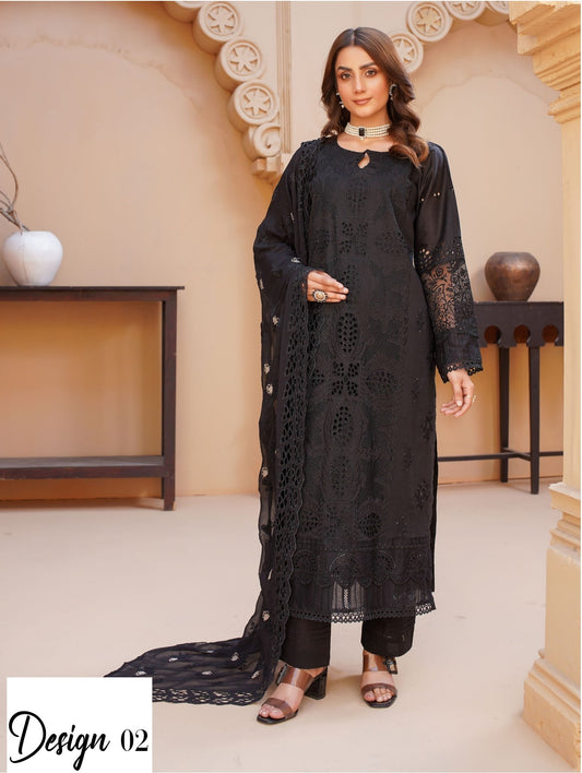 Bareeza izel – Unstitched 3-Piece Embroidered Lawn Suit