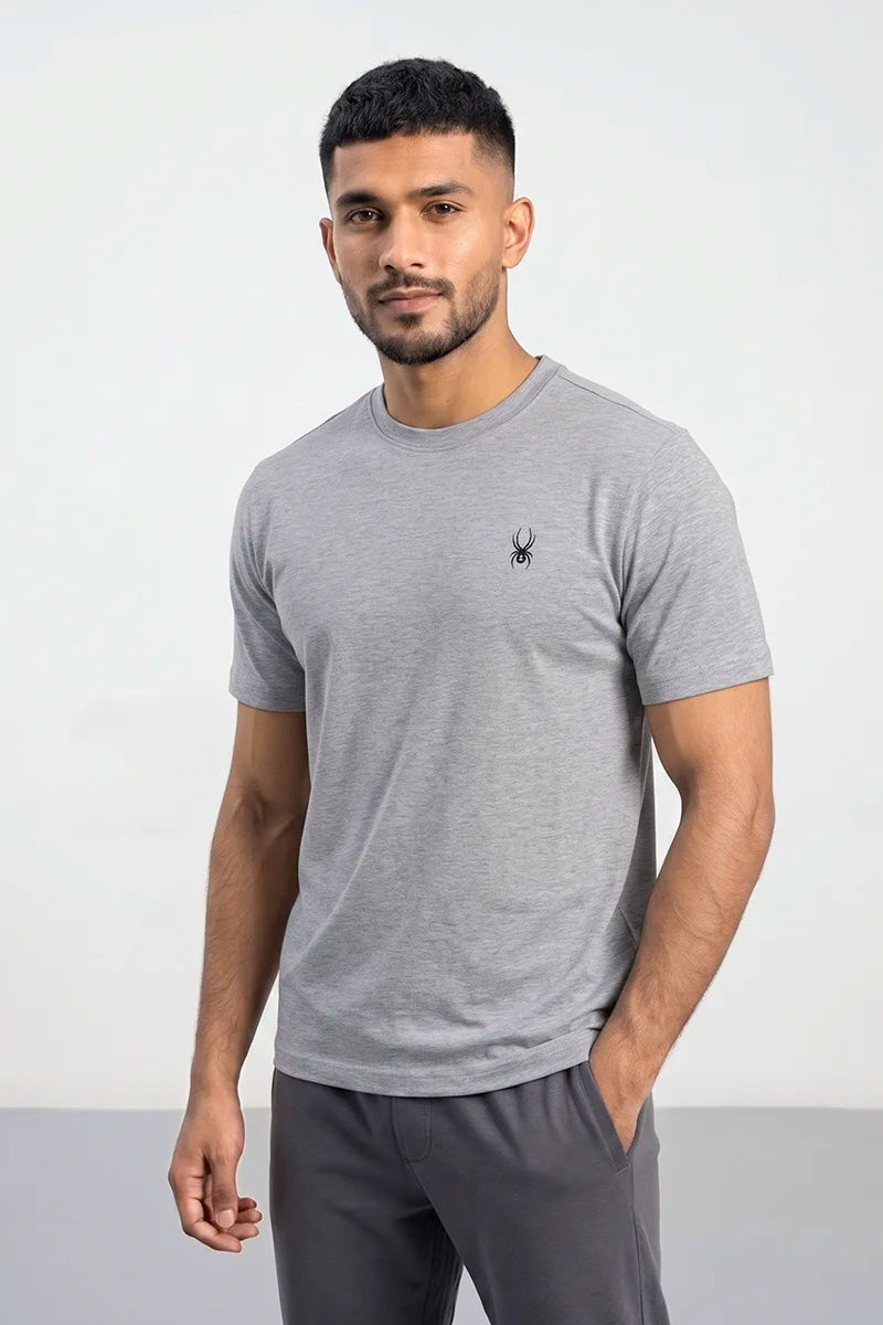 Spyder Men’s Crew Neck Printed T-Shirt – Grey