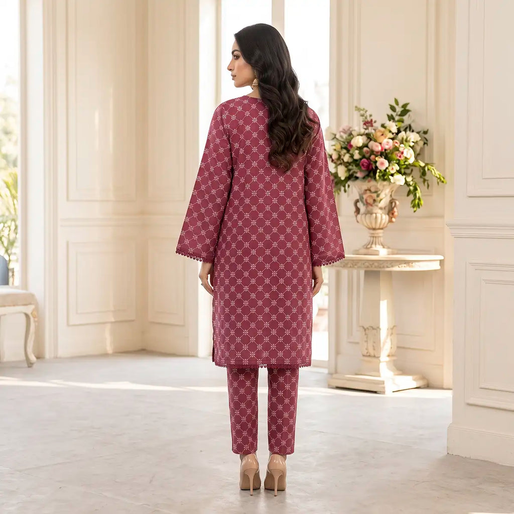 Sana Safinaz 2-Piece Stitched Khaddar Suit (Red)
