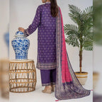 Avesta By KBC Fashion – 3-Piece Unstitched Printed Lawn Suit – (Purple)