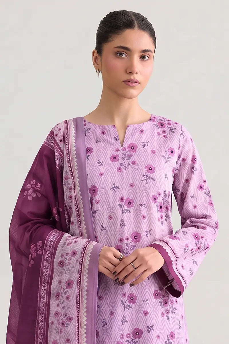 Nisha by Nishat Unstitched 3-Piece Lawn Collection (Purple)