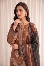 Rimal Vol 87 Embroidery Unstitched 3-Piece Lawn Suit (Warm Bronze)