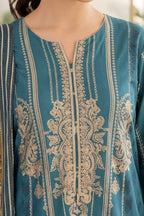 Aryana By KBC Fashion - 3PC Unstitched Printed Lawn Suit (Deep Teal)