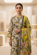 Beechtree - 2piece Stitched suit (Shirt & Dupatta) (Vibrant Canary Yellow)
