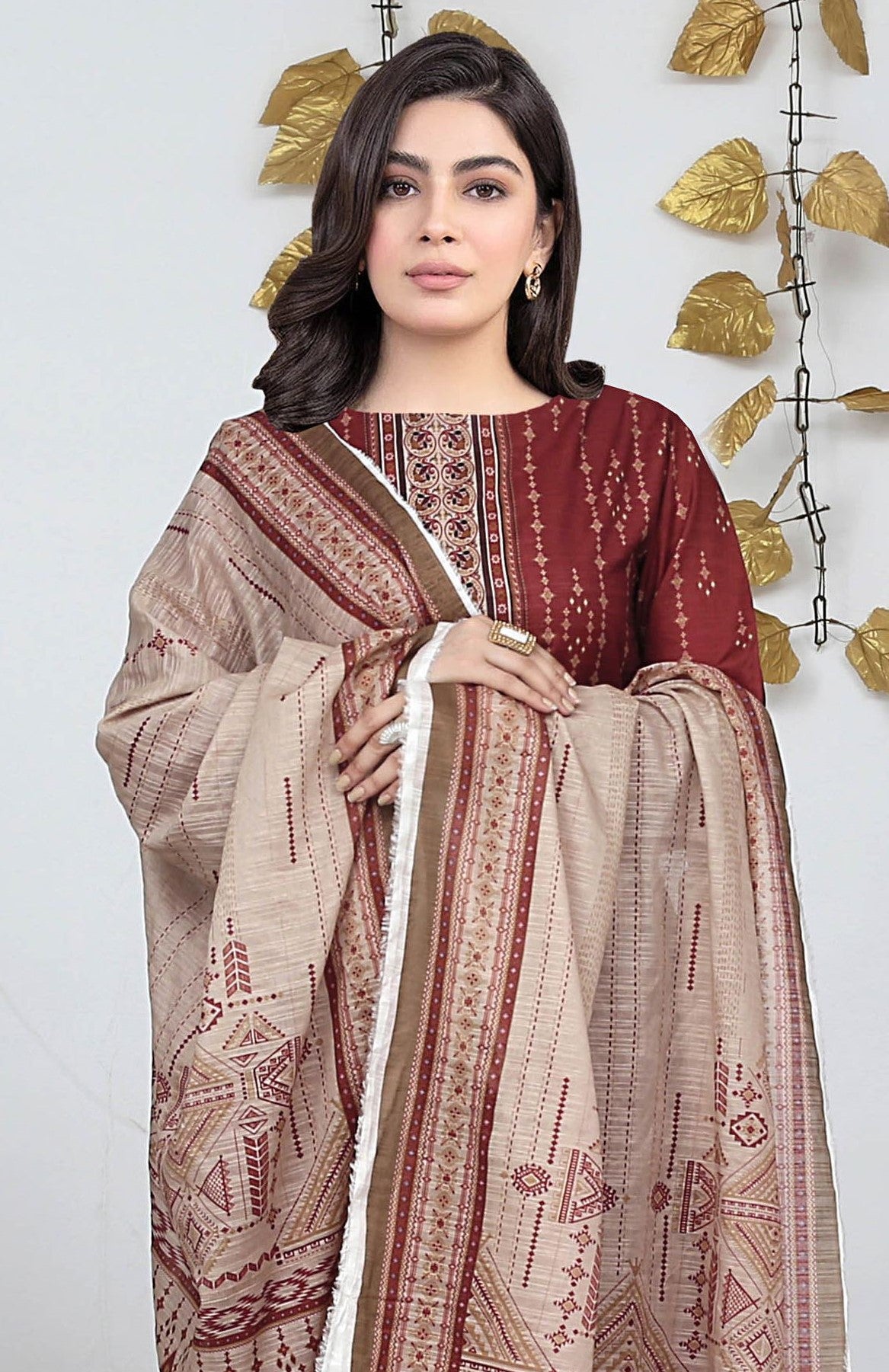USMAN KASHIF MAHIR DORIA – 3 Piece Unstitched Lawn Suit – CHP-52