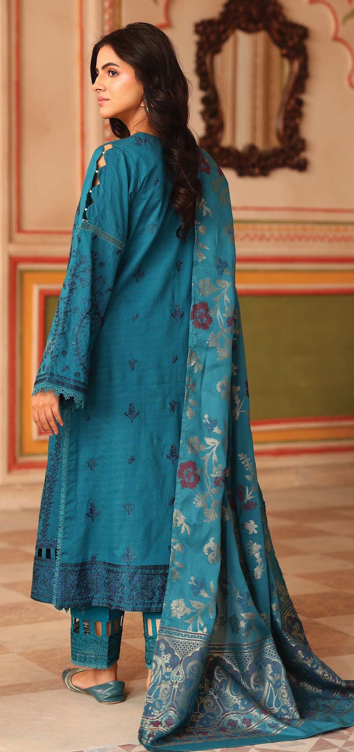 JOHRA – NASHFA Embroidered 3 Piece Unstitched Suit