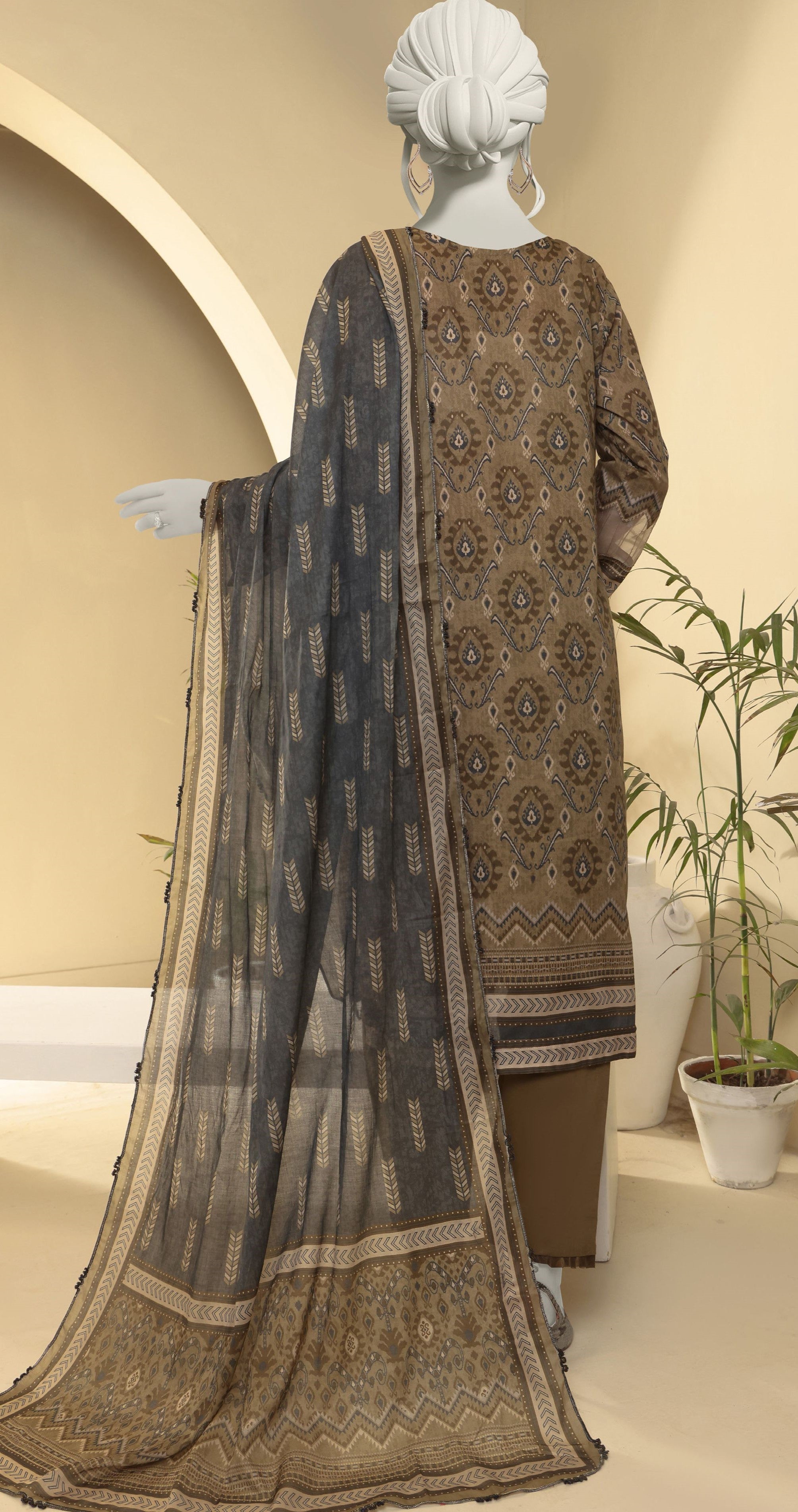 ALMEERAH-FLORAL – Unstitched 3 Piece Lawn Suit