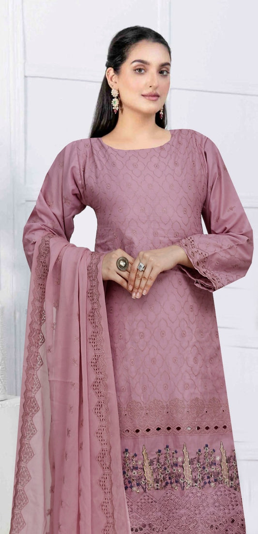 Usman Kashif – Gazal Schiffli – 3 Piece Unstitched Lawn Suit