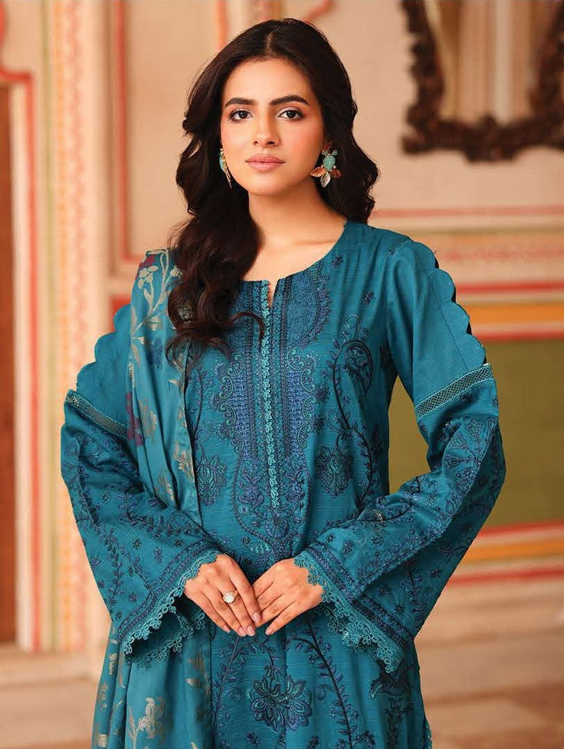 JOHRA – NASHFA Embroidered 3 Piece Unstitched Suit