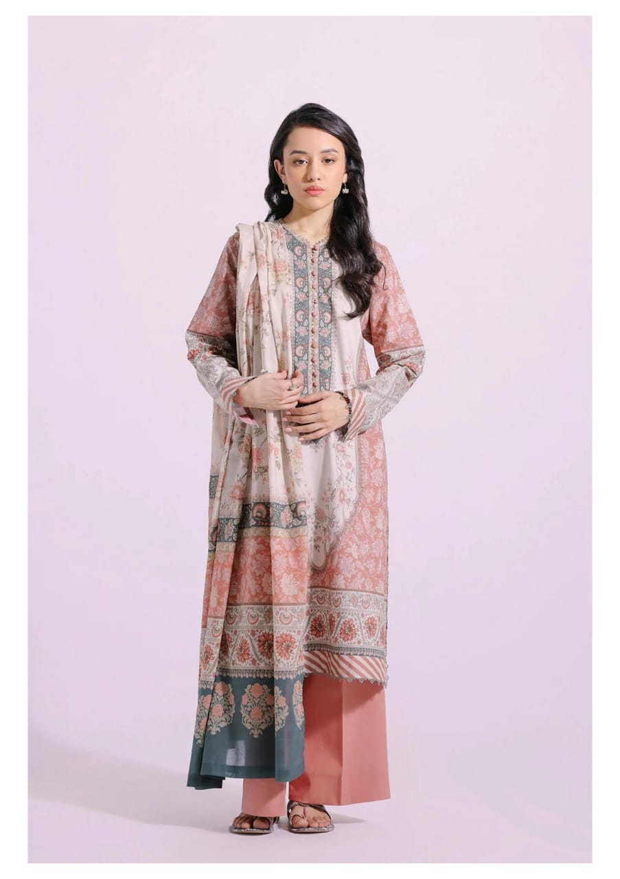 Ethnc 3-Piece Lawn Unstitched Suit