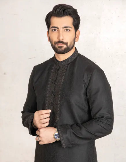 Jamawar Sherwani Kurta BY J.