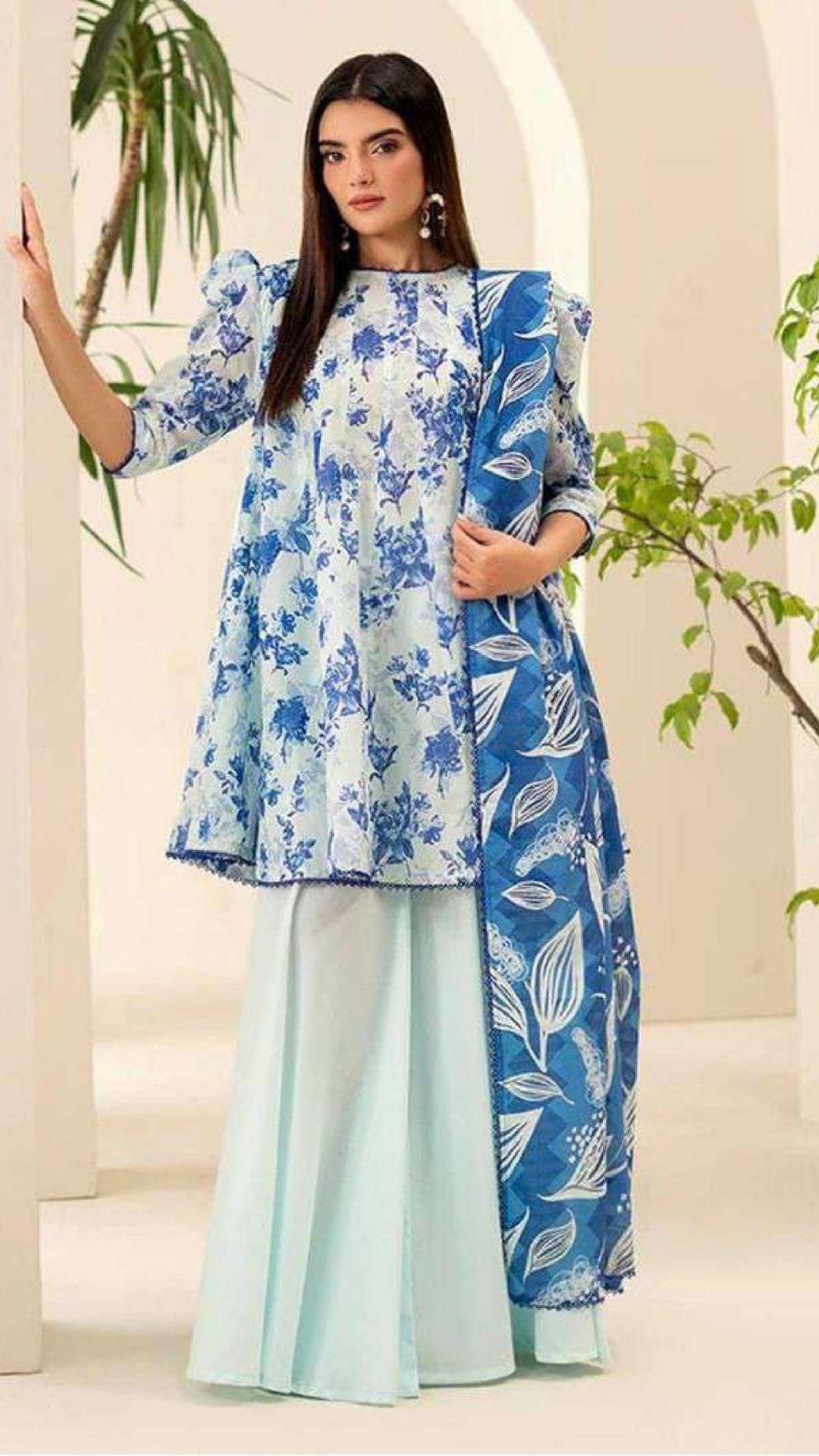 Nishat Unstitched 3 Piece Lawn Suit – Digital Elegance