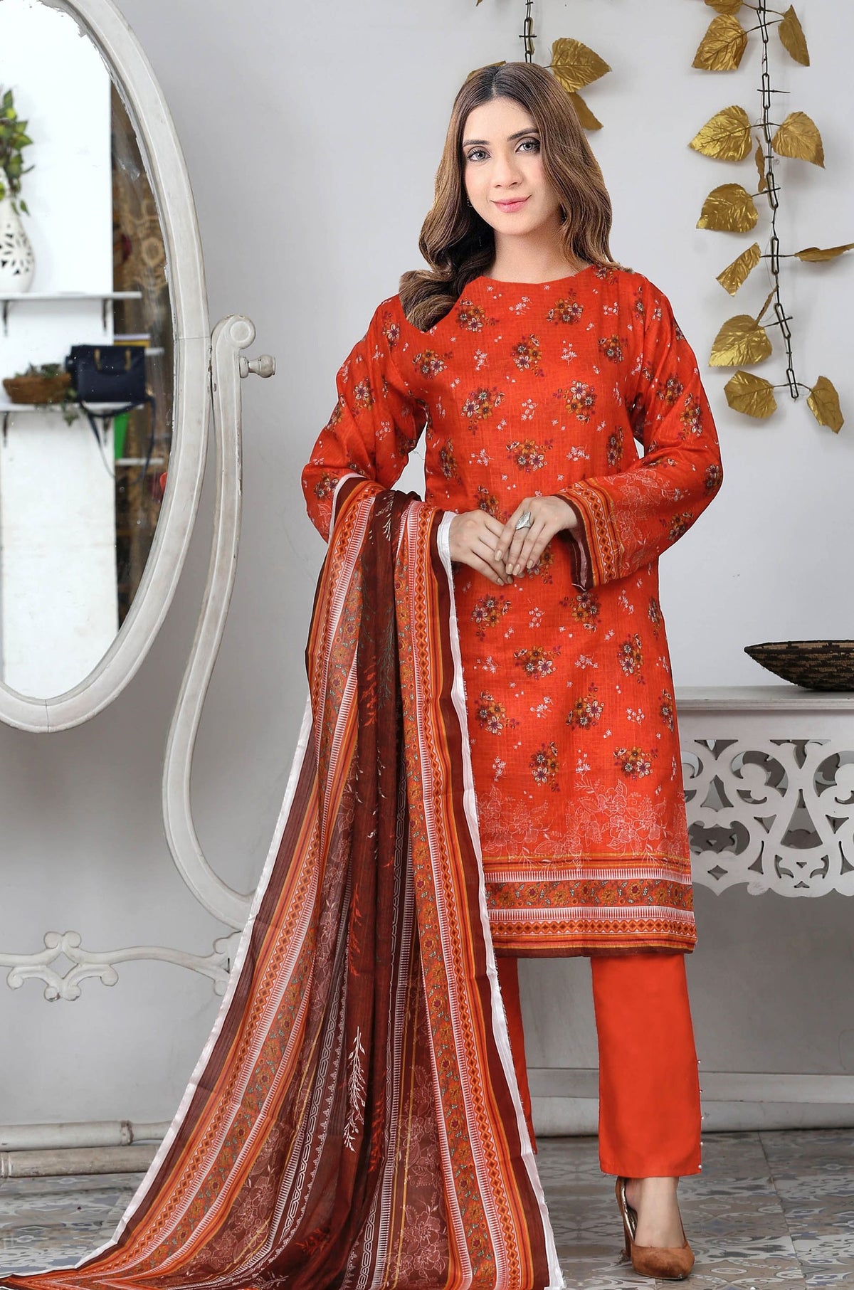 USMAN KASHIF MAHIR DORIA – 3 Piece Unstitched Lawn Suit – CHP-51