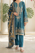 Aryana By KBC Fashion - 3PC Unstitched Printed Lawn Suit (Deep Teal)