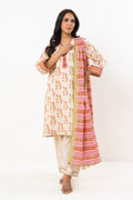 Woman wearing a traditional outfit with a white background