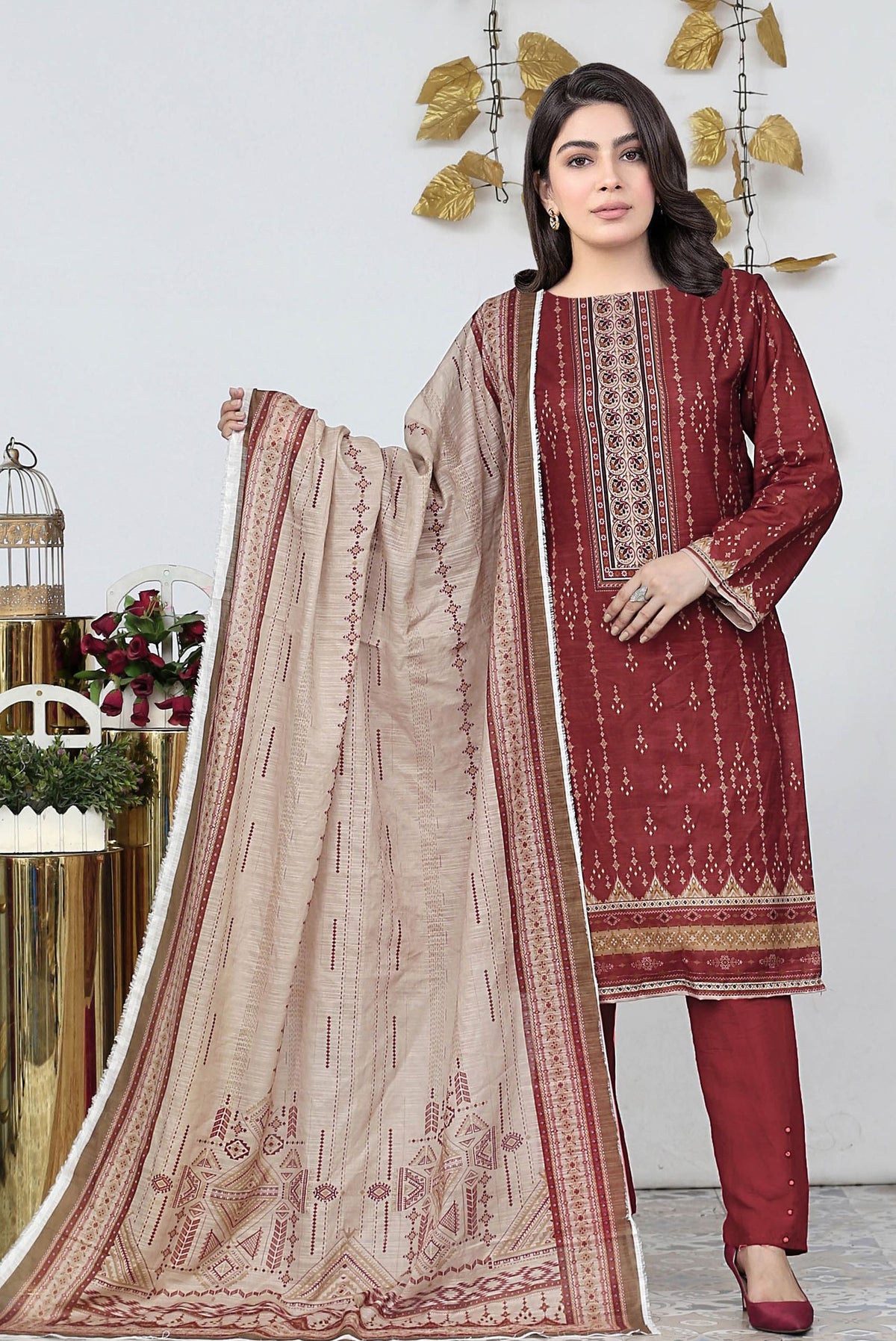 USMAN KASHIF MAHIR DORIA – 3 Piece Unstitched Lawn Suit – CHP-52