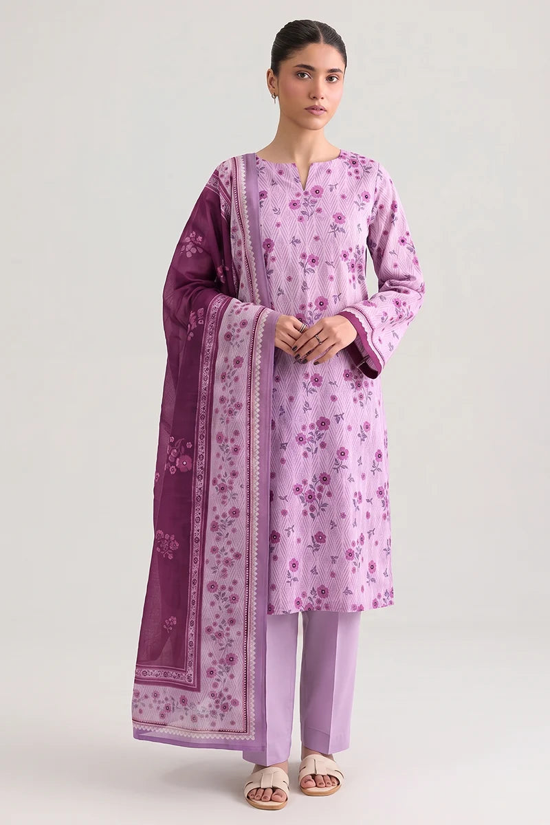 Nisha by Nishat Unstitched 3-Piece Lawn Collection (Purple)