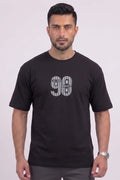 Never Give Up 90 - Men's Casual Crew Neck T-Shirt (Black)
