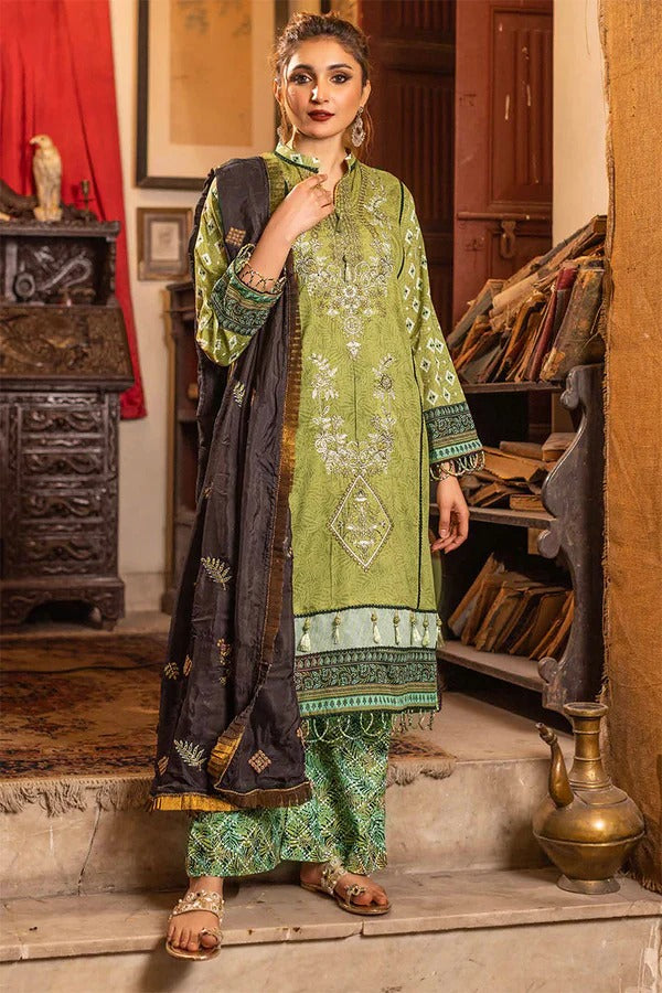 Usman Kashif – Rimal Vol 28 – Unstitched Embroidered 3-Piece Suit