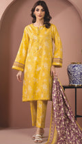 Edenrobe By Allure Unstitched Printed Lawn (Yellow)