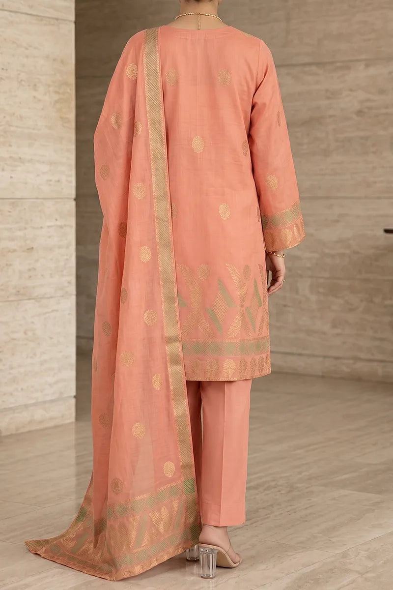 Zuni by KBC Fashion – Unstitched 3-Piece Lawn Suit (Peach)