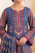 Aryana By KBC Fashion - 3PC Unstitched Printed Lawn Suit (Royal Blue)