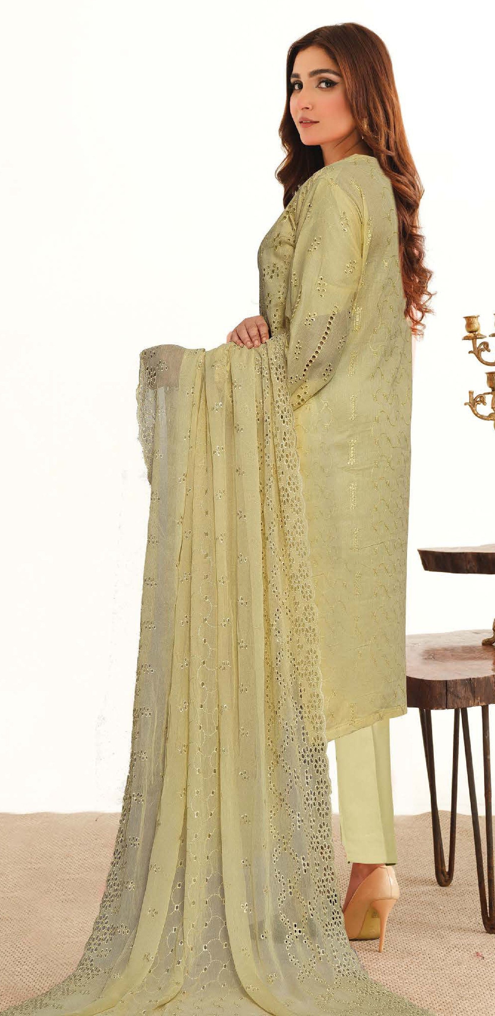 JOHRA-Yasheem Chikankari Lawn 3 Piece Suit