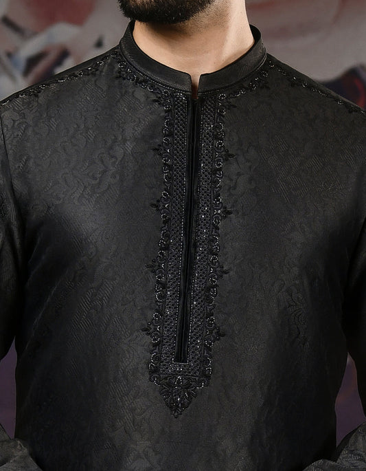 Jamawar Sherwani Kurta BY J.