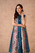 Nishat Unstitch 3PC Printed Lawn (blue)