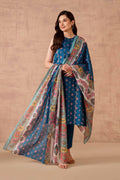 Nishat Unstitch 3PC Printed Lawn (blue)