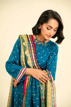 Nishat Unstitch 3PC Printed Lawn (sky blue)