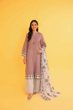 Nishat Unstitch 3PC Printed Lawn (pink)