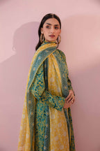 Nishat Unstitch 3PC Printed Lawn (green)