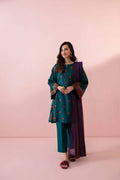 Nishat Unstitch 3PC Printed Lawn (dark green)